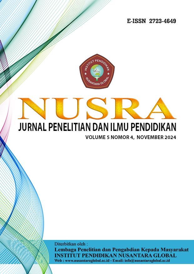 					View Vol. 5 No. 4 (2024): NUSRA: Jurnal Penelitian dan Ilmu Pendidikan, November 2024
				