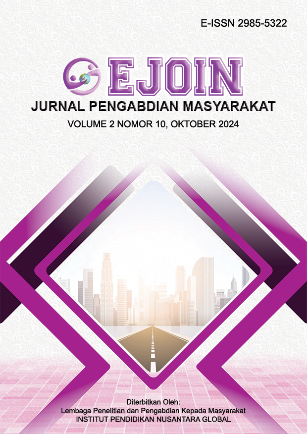 					View Vol. 2 No. 10 (2024): EJOIN : Jurnal Pengabdian Masyarakat, Oktober 2024(In Press)
				